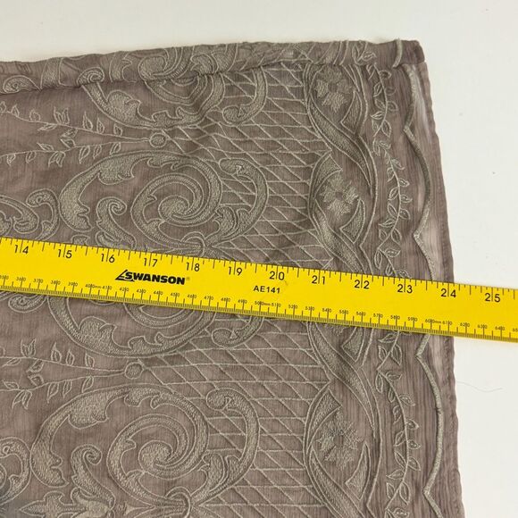 Sigrid Olsen Signature Beige Embroidered Sheer Top S - Picture 7 of 8